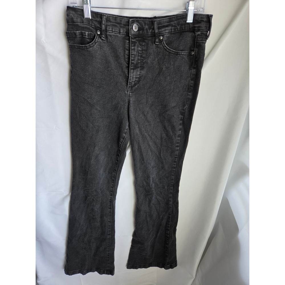 Sofia Jeans by Sofia Vergara Melisa Flare Black Washed Denim High Rise Pants